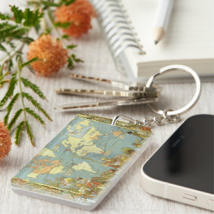 Porte-clés Carte du monde antique de l'Empire britannique, 18