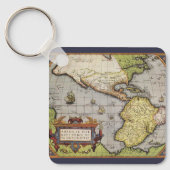 Porte-clés Carte du monde antique des Amériques, 1570 (Recto)