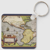 Porte-clés Carte du monde antique des Amériques, 1570 (Dos)
