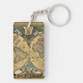 Porte-clés Carte du monde antique J. Blaeu 1664 (Dos)