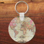 Porte-clés Carte du monde antique par John Colton, vers 1854 (Recto)