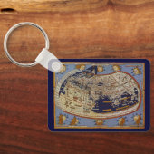 Porte-clés Carte du monde antique Ptolémée, Johannes d'Arnshe (Verso)