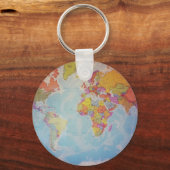 Porte-clés Carte du monde cool (Recto)