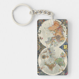 Porte-clés Carte du monde d'Aeriens Internationaux de