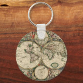 Porte-clés Carte du monde de 1689 (Recto)