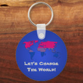 Porte-clés Carte du monde de la Bisexualité Porte - clé (Recto)