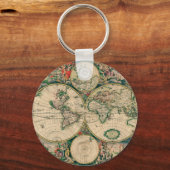 Porte-clés Carte du monde du XVIIe siècle (Recto)