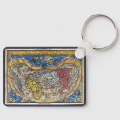 Porte-clés Carte du monde en forme de cœur antique par Peter  (Recto)