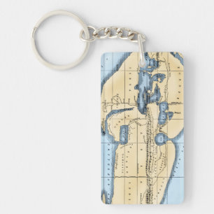 PORTE-CLÉS CARTE DU MONDE : ERATOSTHENES