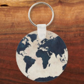 Porte-clés Carte du monde marine en détresse (Recto)