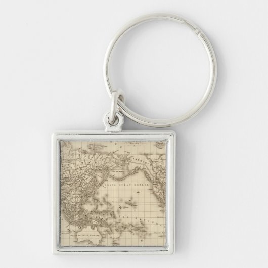 Porte-clés Carte du monde physique (Devant)
