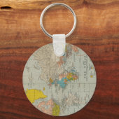 Porte-clés Carte du monde vintage 1910 (Recto)