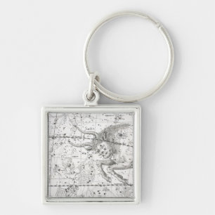 Porte-clés Carte du plat XIV de constellations