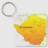 Porte-clés Carte du Porte - clé du Zimbabwe (Recto)
