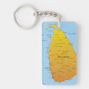Porte-clés Carte du Sri Lanka