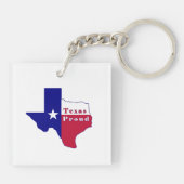 Porte-clés Carte du Texas Proud (Dos)