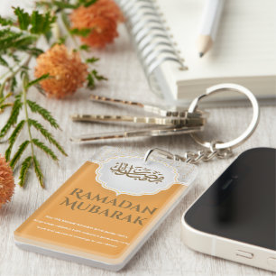 Porte-clés Carte Eid Mubarak avec Masjid