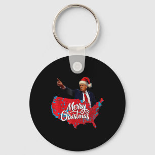 Porte-clés Carte électorale Trump Joyeux Noël Père Noël H