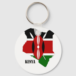 Porte-clés Carte et drapeau du Kenya