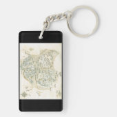 Porte-clés Carte étiquetée de Trino (Dos)