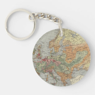 Porte-clés Carte européenne de la densité de population