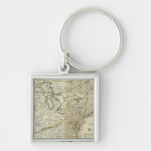 Porte-clés Carte exacte de la section nord-américaine