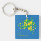 Porte-clés Carte faite de thongs australiens (Devant)