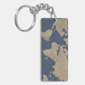 Porte-clés Carte Gold et Blue World (Devant gauche)