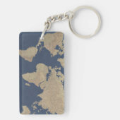 Porte-clés Carte Gold et Blue World (Dos)