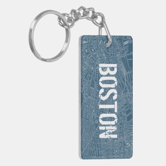 Porte-clés Carte graphique de Boston (Devant gauche)