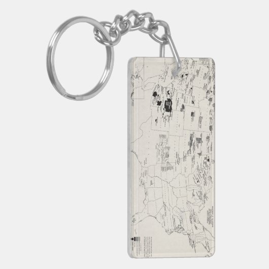 PORTE-CLÉS CARTE : INDIENS D'AMERIQUE 2 (Devant gauche)