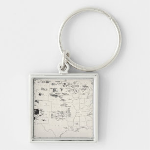 PORTE-CLÉS CARTE : INDIENS D'AMERIQUE 2
