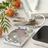 PORTE-CLÉS CARTE : INDIENS D'AMERIQUE 3 (Devant droit)