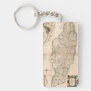 Porte-clés CARTE : La JAMAÏQUE, 1755 2