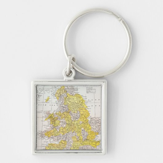 PORTE-CLÉS CARTE : L'ANGLETERRE ET LE PAYS DE GALLES (Devant)