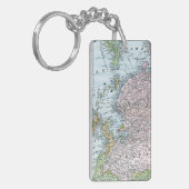 PORTE-CLÉS CARTE : L'ASIE DE L'EST, 1907 (Devant gauche)