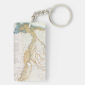 PORTE-CLÉS CARTE : LE FLEUVE MISSISSIPPI, 1861 (Dos)