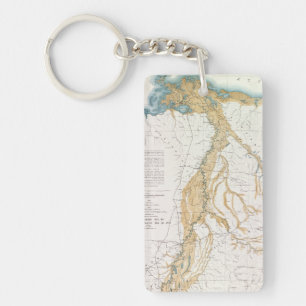 PORTE-CLÉS CARTE : LE FLEUVE MISSISSIPPI, 1861