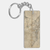 Porte-clés CARTE : Les ETATS-UNIS, 1783 (Devant gauche)