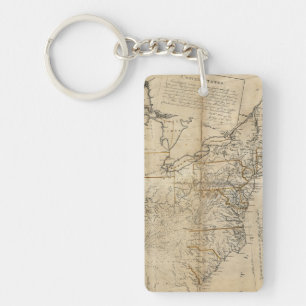 Porte-clés CARTE : Les ETATS-UNIS, 1783