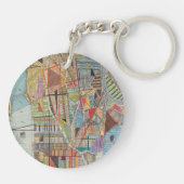 Porte-clés Carte moderne de New York I (Dos)
