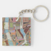 Porte-clés Carte moderne de New York II (Dos)