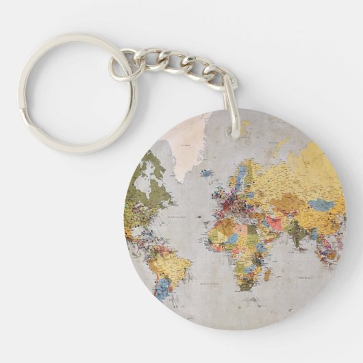 Porte-clés carte mondiale (Devant)