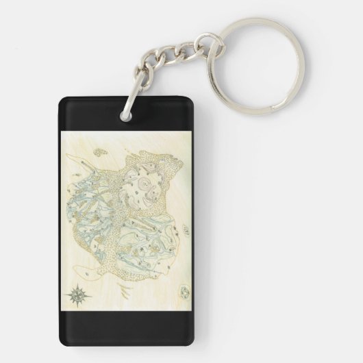 Porte-clés Carte non étiquetée de Trino (Dos)