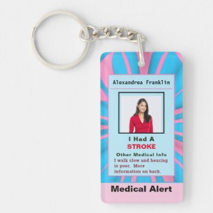 Porte-clés Carte personnalisée Contact d'urgence Médicale