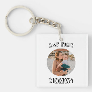 Porte-clés Carte personnalisée pour la 1ère fois Maman Fête d