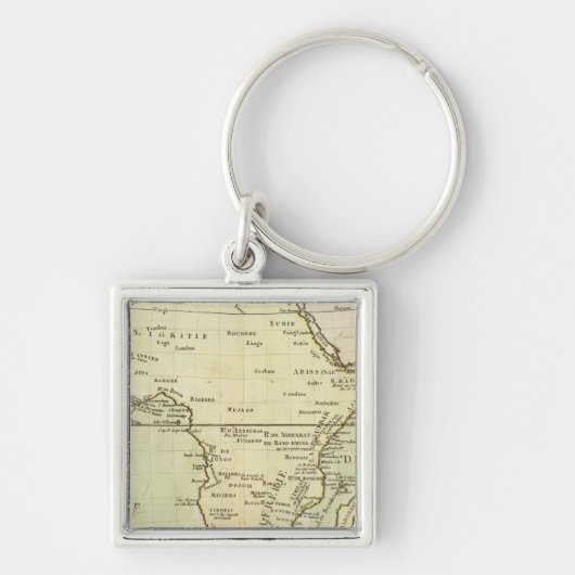 Porte-clés Carte physique de l'Afrique (Devant)