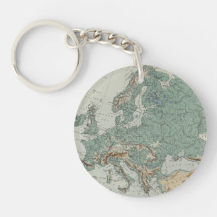 Porte-clés Carte physique de l'Europe