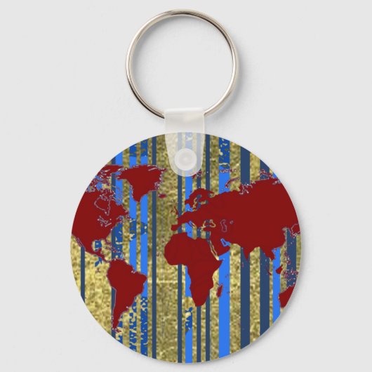Porte-clés Carte Planisphère-Monde (Recto)
