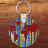 Porte-clés Carte Planisphère-Monde (Recto)